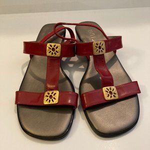 Unisa Red Platform Sandals